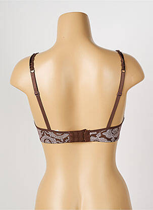 Soutien-gorge effet matière satinée haut soutien-gorge moulé marron PASSIONATA femme