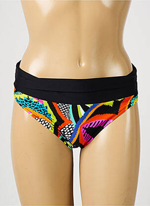 Bas de maillot de bain effet matière satinée culotte noir ANTIGEL femme