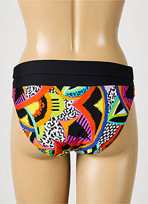 Bas de maillot de bain effet matière satinée culotte noir ANTIGEL femme
