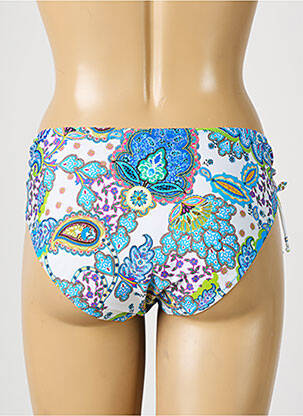Bas de maillot de bain effet matière satinée culotte bleu ANTIGEL femme