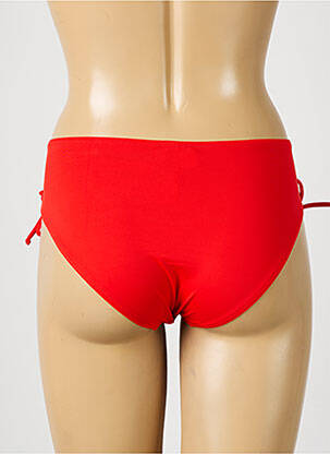 Bas de maillot de bain effet matière satinée culotte rouge ANTIGEL femme