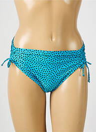 Bas de maillot de bain tissage satiné culotte bleu ANTIGEL femme