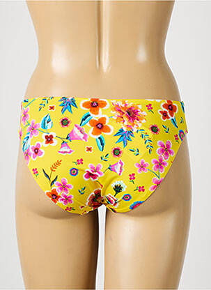 Bas de maillot de bain imprimé fleurs culotte jaune ANTIGEL femme