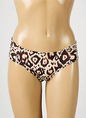 Bas de maillot de bain stretch culotte marron ANTIGEL femme