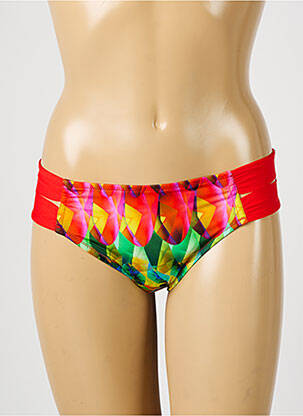 Bas de maillot de bain imprimé fantaisie culotte rouge ANTIGEL femme