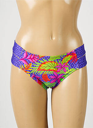 Bas de maillot de bain imprimé tie and dye culotte violet ANTIGEL femme