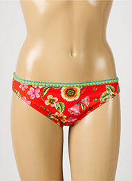 Bas de maillot de bain imprimé fleurs culotte rouge ANTIGEL femme