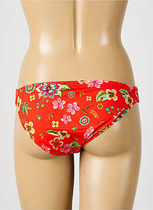 Bas de maillot de bain imprimé fleurs culotte rouge ANTIGEL femme