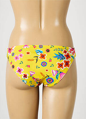 Bas de maillot de bain imprimé fleurs culotte jaune ANTIGEL femme