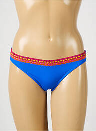 Bas de maillot de bain effet matière satinée culotte bleu ANTIGEL femme