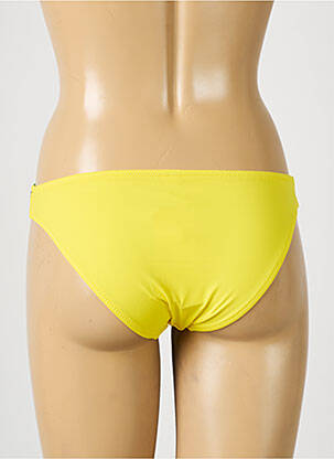 Bas de maillot de bain effet matière satinée culotte jaune ANTIGEL femme