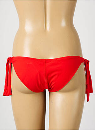 Bas de maillot de bain fermeture liens à nouer bikini rouge ANTIGEL femme