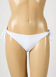 Bas de maillot de bain effet matière satinée bikini blanc ANTIGEL femme