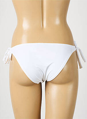 Bas de maillot de bain effet matière satinée bikini blanc ANTIGEL femme
