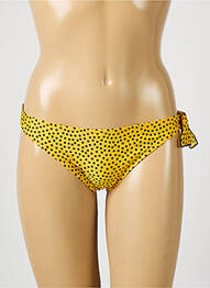 Bas de maillot de bain effet matière satinée culotte jaune ANTIGEL femme