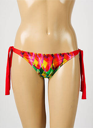 Bas de maillot de bain imprimé fantaisie bikini rouge ANTIGEL femme