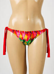 Bas de maillot de bain imprimé fantaisie bikini rouge ANTIGEL femme