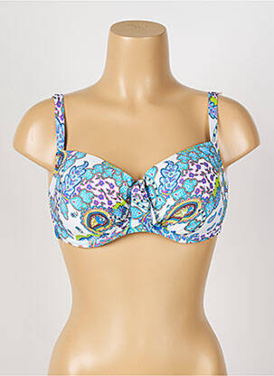 Haut de maillot de bain haut soutien-gorge moulé haut soutien-gorge moulé bleu ANTIGEL femme