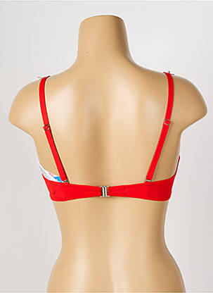 Haut de maillot de bain stretch haut soutien-gorge moulé rouge ANTIGEL femme
