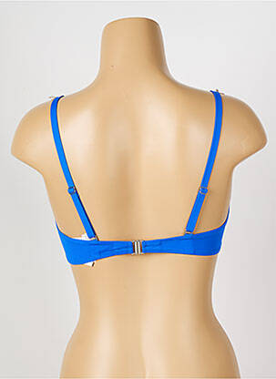 Haut de maillot de bain stretch haut soutien-gorge moulé bleu ANTIGEL femme