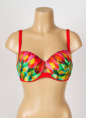 Haut de maillot de bain haut soutien-gorge moulé haut soutien-gorge moulé rouge ANTIGEL femme