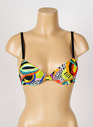 Haut de maillot de bain stretch haut soutien-gorge push-up noir ANTIGEL femme