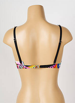 Haut de maillot de bain stretch haut soutien-gorge push-up noir ANTIGEL femme