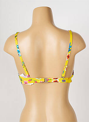 Haut de maillot de bain stretch haut soutien-gorge moulé jaune ANTIGEL femme