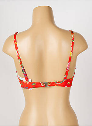Haut de maillot de bain stretch haut soutien-gorge moulé rouge ANTIGEL femme