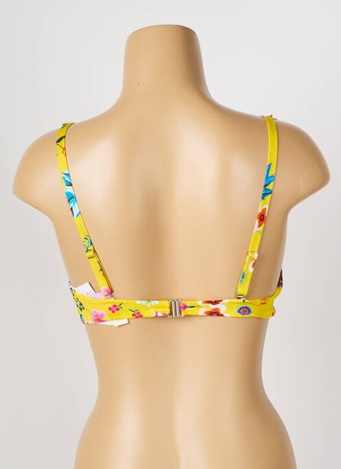 Haut de maillot de bain stretch haut soutien-gorge moulé jaune ANTIGEL femme