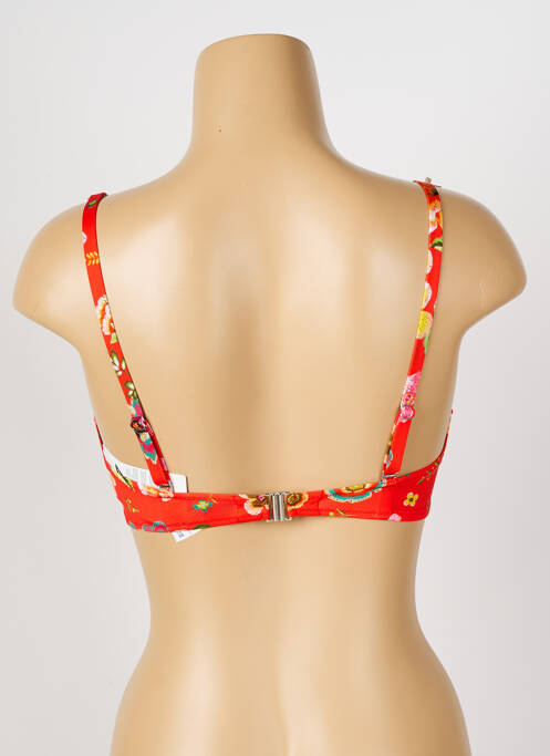 Haut de maillot de bain stretch haut soutien-gorge moulé rouge ANTIGEL femme