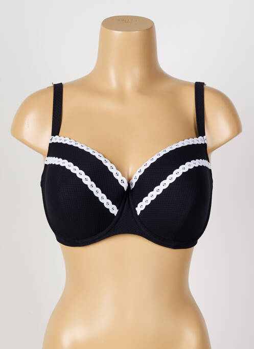 Haut de maillot de bain stretch haut soutien-gorge moulé noir ANTIGEL femme