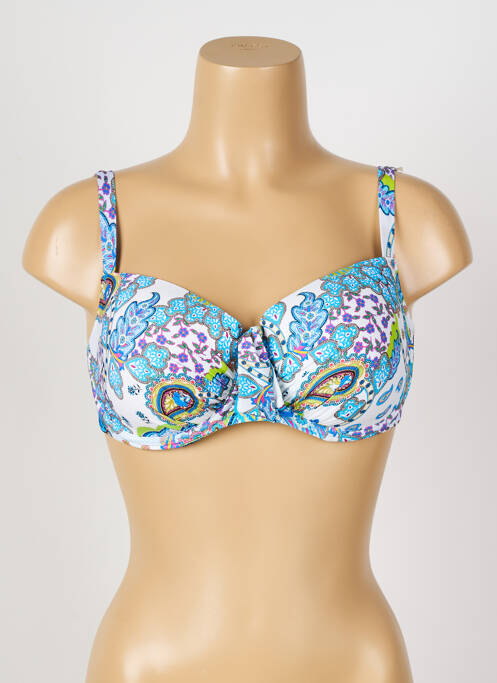 Haut de maillot de bain bleu ANTIGEL pour femme