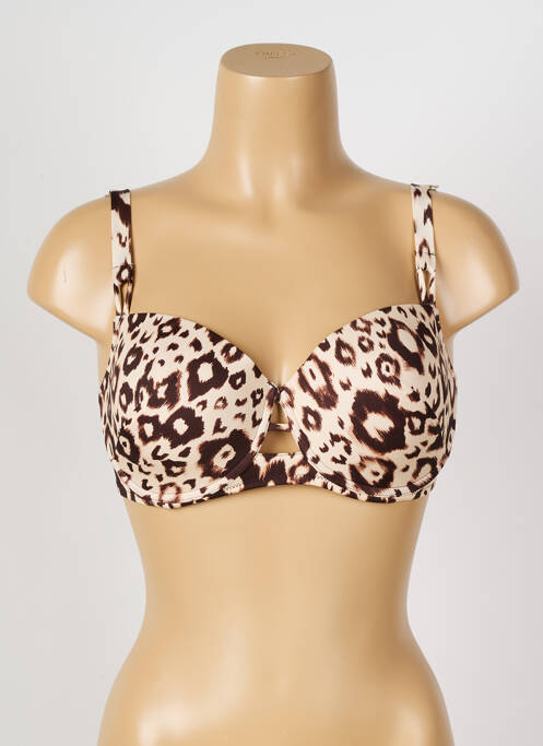 Haut de maillot de bain marron ANTIGEL pour femme