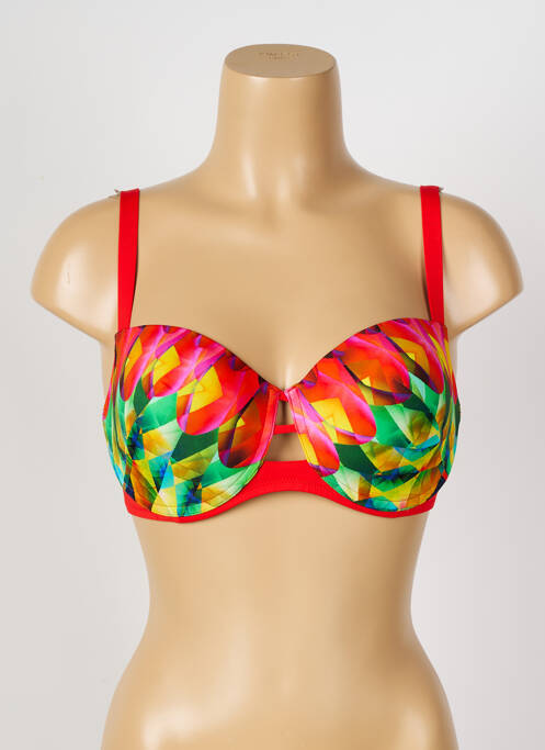 Haut de maillot de bain rouge ANTIGEL pour femme