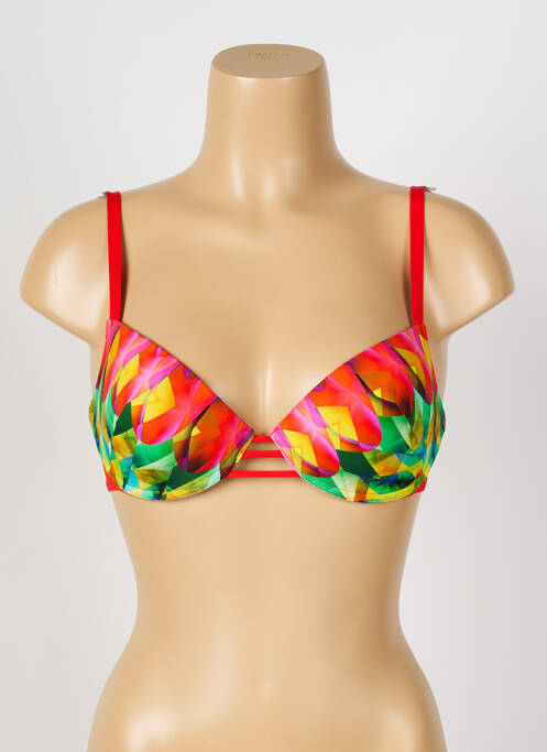 Haut de maillot de bain rouge ANTIGEL pour femme
