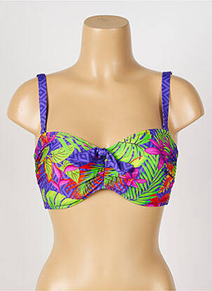 Haut de maillot de bain stretch haut bandeau violet ANTIGEL femme