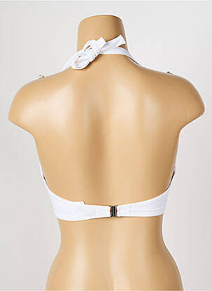 Haut de maillot de bain stretch haut soutien-gorge emboitant blanc ANTIGEL femme