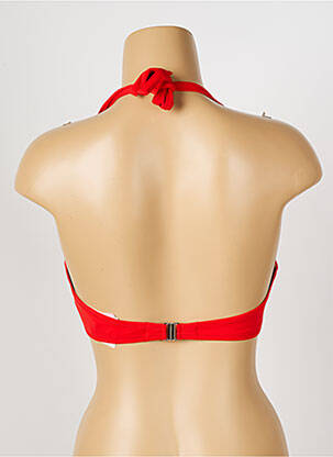 Haut de maillot de bain stretch haut soutien-gorge emboitant rouge ANTIGEL femme