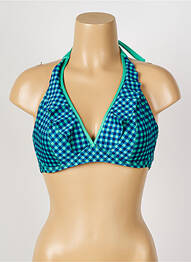 Haut de maillot de bain stretch haut triangles vert ANTIGEL femme
