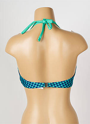 Haut de maillot de bain stretch haut triangles vert ANTIGEL femme