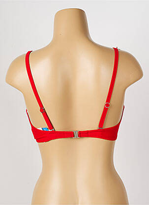 Haut de maillot de bain stretch haut soutien-gorge moulé rouge ANTIGEL femme