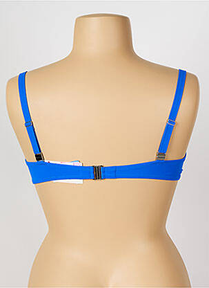 Haut de maillot de bain stretch haut soutien-gorge moulé bleu ANTIGEL femme