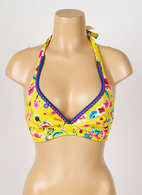 Haut de maillot de bain jaune ANTIGEL pour femme