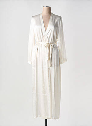Déshabillé manches longues blanc MARJOLAINE femme