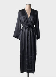 Déshabillé manches longues noir MARJOLAINE femme