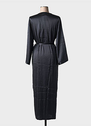 Déshabillé manches longues noir MARJOLAINE femme
