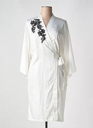 Déshabillé manches longues blanc MARJOLAINE femme