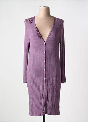 Chemise de nuit manches longues violet REGENCE femme