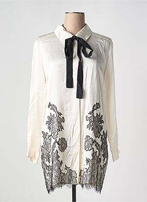 Chemise de nuit manches longues blanc MARJOLAINE femme